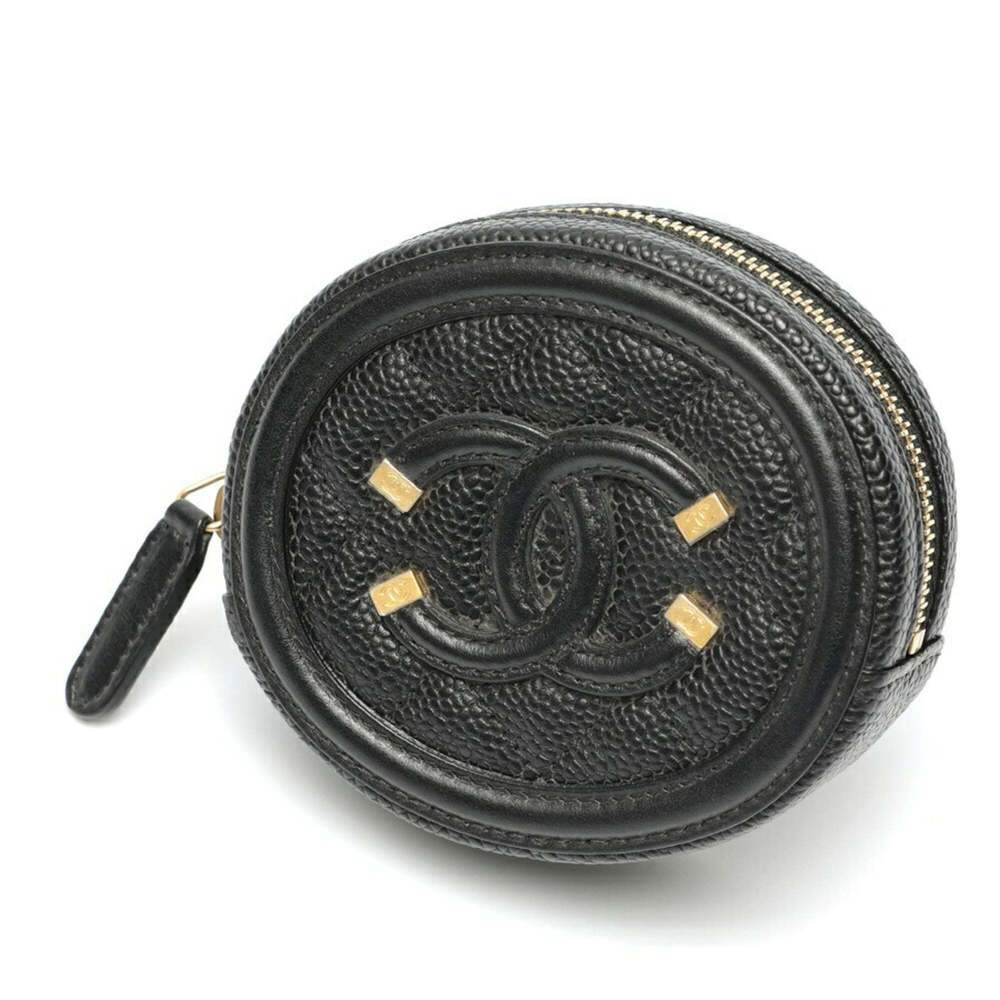 CHANEL Authentic Black Caviar Leather Wallet - Picture 1 of 6